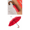 Comfortable Pure Color Bent Handle Automatic Design Umbrella 