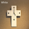Cross Wood Christian Wall Clock For Living Room