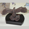 Imitation Copper Resin Eagle Sculpture Office Desk Decoration