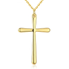 Gold Plated Jewelry Cross Christian Necklace For Couples