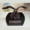 Imitation Copper Resin Eagle Sculpture Office Desk Decoration