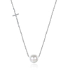 Blessed Jewelry Silver Pearl Christian Necklace For Women