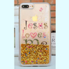 Jesus Love Me Golden Quicksand Iphone7plus Phone Shell 