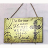 Christian Faith Proverbs Hemp Rope Hanging Density Board 