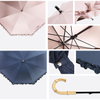 Sunny Rainy Straight Lacework Bamboo Handle Christian Umbrella 