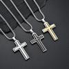Delicate Jewelry Faith Scriptures Men's Cross Christian Necklace