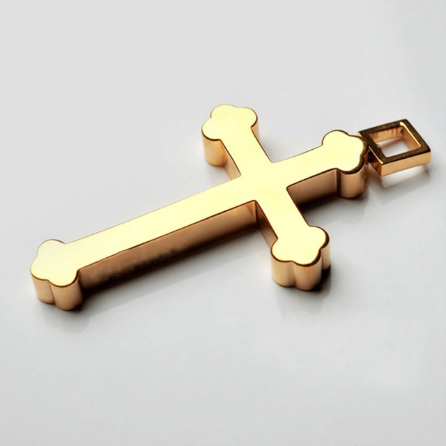 Coolest Clavicular Chain Gold Plating Cross Christian Necklace