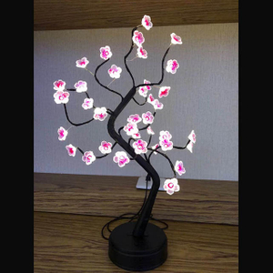 Bedroom Lighting Decoration Pink Plum Blossom Tree Lamp 