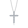 Charm Jewelry Custom Faith Silver Cross Christian Necklace 