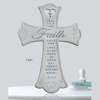 Faith Resin Sandstone Sculpture Cross Decoration Christian Gift 