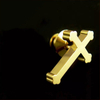 Customized Personalized Gold Silver Color Cross Christian Brooch