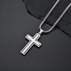 Delicate Jewelry Faith Scriptures Men's Cross Christian Necklace