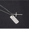 Fashion Excellent Steel Plate Cross Redeemed Christian Necklace