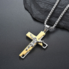 Stainless Jewelry Jesus Cross Christian Necklace For Couples 